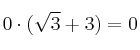  0 \cdot (\sqrt{3} + 3) = 0