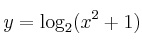 y = \log_2(x^2+1)