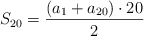 S_{20}=\frac{(a_1+a_{20}) \cdot 20}{2}