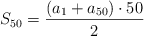 S_{50} = \frac{(a_1+ a_{50}) \cdot 50}{2}