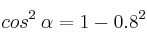 cos^2 \: \alpha = 1- 0.8^2