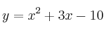 y = x^2+3x-10