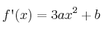 f\textsc{\char13}(x)=3ax^2+b