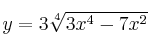 y = 3\sqrt[4]{3x^4-7x^2}