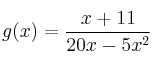 g(x) = \frac{x+11}{20x-5x^2}