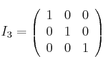 I_3=\left(
\begin{array}{ccc}
        1 & 0 & 0 
    \\ 0 & 1 & 0   
    \\ 0 & 0 & 1
\end{array}
\right)