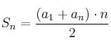 S_n=\frac{(a_1+a_n) \cdot n}{2}