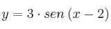 y = 3 \cdot sen \: (x-2)