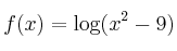 f(x) = \log (x^2-9)