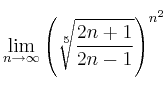 \lim\limits_{n \rightarrow \infty}\left( \sqrt[5]{\frac{2n+1}{2n-1}} \right)^{n^2}