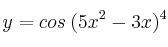 y = cos \: (5x^2-3x)^4
