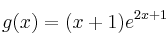 g(x)=(x+1) e^{2x+1}