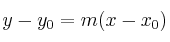 y-y_0= m(x-x_0)