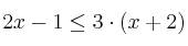 2x-1 \leq 3 \cdot (x+2)