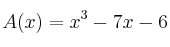 A(x) = x^3 - 7x -6