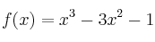 f(x) = x^3-3x^2-1