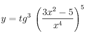 y = tg^3 \: \left( \frac{3x^2-5}{x^4} \right)^5