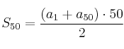 S_{50}=\frac{(a_1+a_{50}) \cdot 50}{2}
