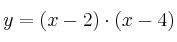 y = (x - 2) \cdot (x - 4)