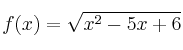 f(x)=\sqrt{x^2-5x+6}
