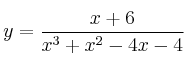 y = \frac{x+6}{x^3+x^2-4x-4}