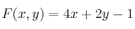F(x,y)=4x+2y-1