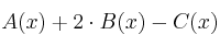 A(x) + 2 \cdot B(x) - C(x)