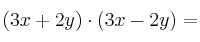 (3x+2y) \cdot (3x-2y) =