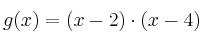 g(x) = (x - 2) \cdot (x - 4)