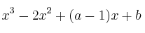 x^3-2x^2+(a-1)x+b