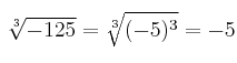 \sqrt[3]{-125} = \sqrt[3]{(-5)^3} = -5