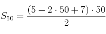 S_{50}=\frac{(5-2 \cdot 50 +7) \cdot 50}{2}