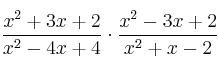 \frac{x^2+3x+2}{x^2-4x+4} \cdot \frac{x^2-3x+2}{x^2+x-2}
