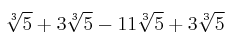  \sqrt[3]{5} + 3\sqrt[3]{5} - 11\sqrt[3]{5} + 3\sqrt[3]{5}