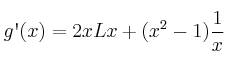 g\textsc{\char13}(x)=2x L x + (x^2-1) \frac{1}{x}