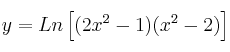 y = Ln \left[ (2x^2-1) (x^2-2) \right]