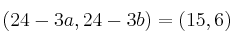  (24-3a,24-3b) = (15,6)