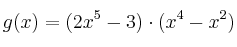 g(x) = (2x^5-3) \cdot (x^4-x^2)