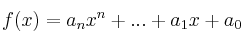 f(x)=a_nx^n+ ... + a_1x+a_0