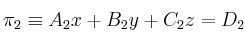 \pi_2 \equiv A_2x+B_2y+C_2z = D_2