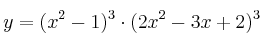 y=(x^2-1)^3 \cdot (2x^2-3x+2)^3