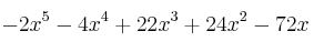 -2x^5-4x^4+22x^3+24x^2-72x