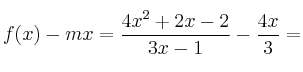 f(x)-mx=\frac{4x^2+2x-2}{3x-1}-\frac{4x}{3}=