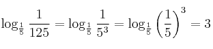 \log_{\frac{1}{5}}{\frac{1}{125}} = \log_{\frac{1}{5}}{\frac{1}{5^3}} =\log_{\frac{1}{5}}{ \left( \frac{1}{5} \right)^3} =3