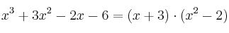 x^3+3x^2-2x-6 = (x+3) \cdot (x^2-2)