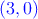 \textcolor{blue}{(3,0)}