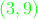 \textcolor{green}{(3,9)}