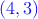 \textcolor{blue}{(4,3)}