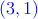 \textcolor{blue}{ (3,1)}