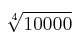 \sqrt[4]{10000}